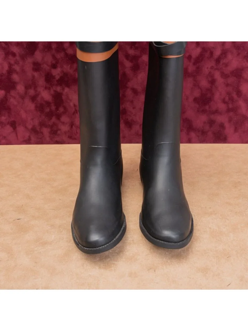 Tommy Hilfiger Women Fashion Farm Barn Riding Wellie Rubber Rain Boots sz 9
